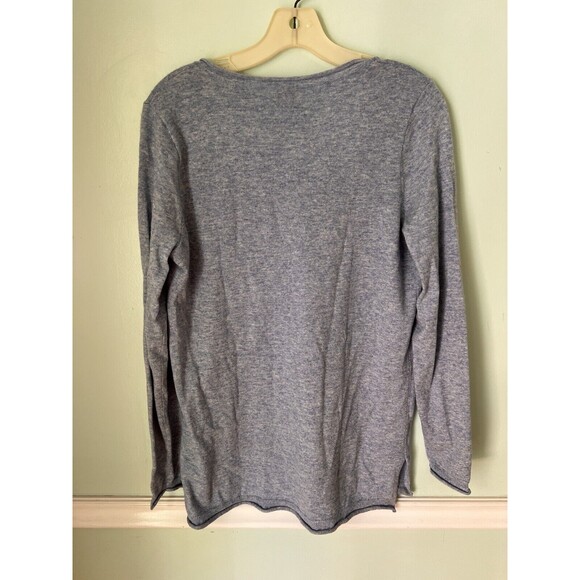 New J Crew Factory S Sweater Blue Cotton Blend V Neck Size S - Picture 4 of 6